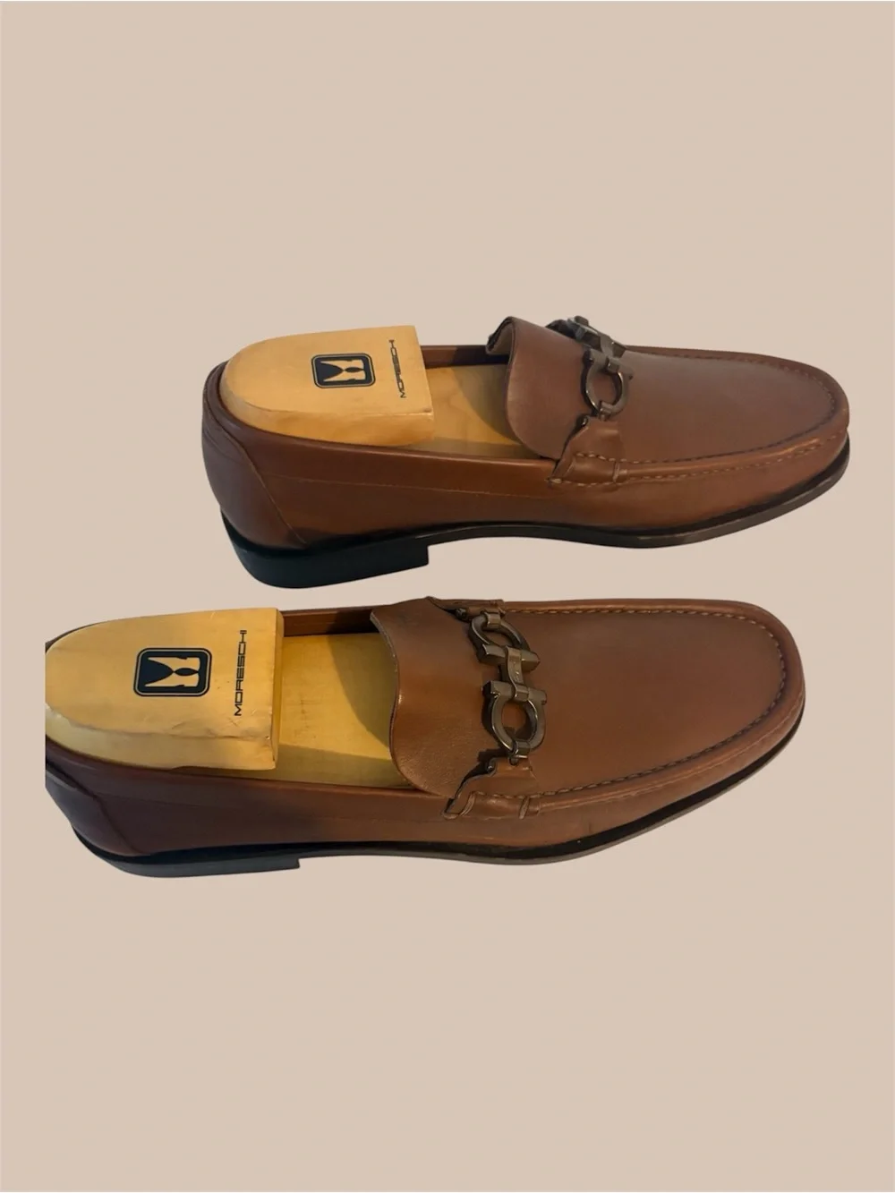 Men's Brown Leather Bit Loafers